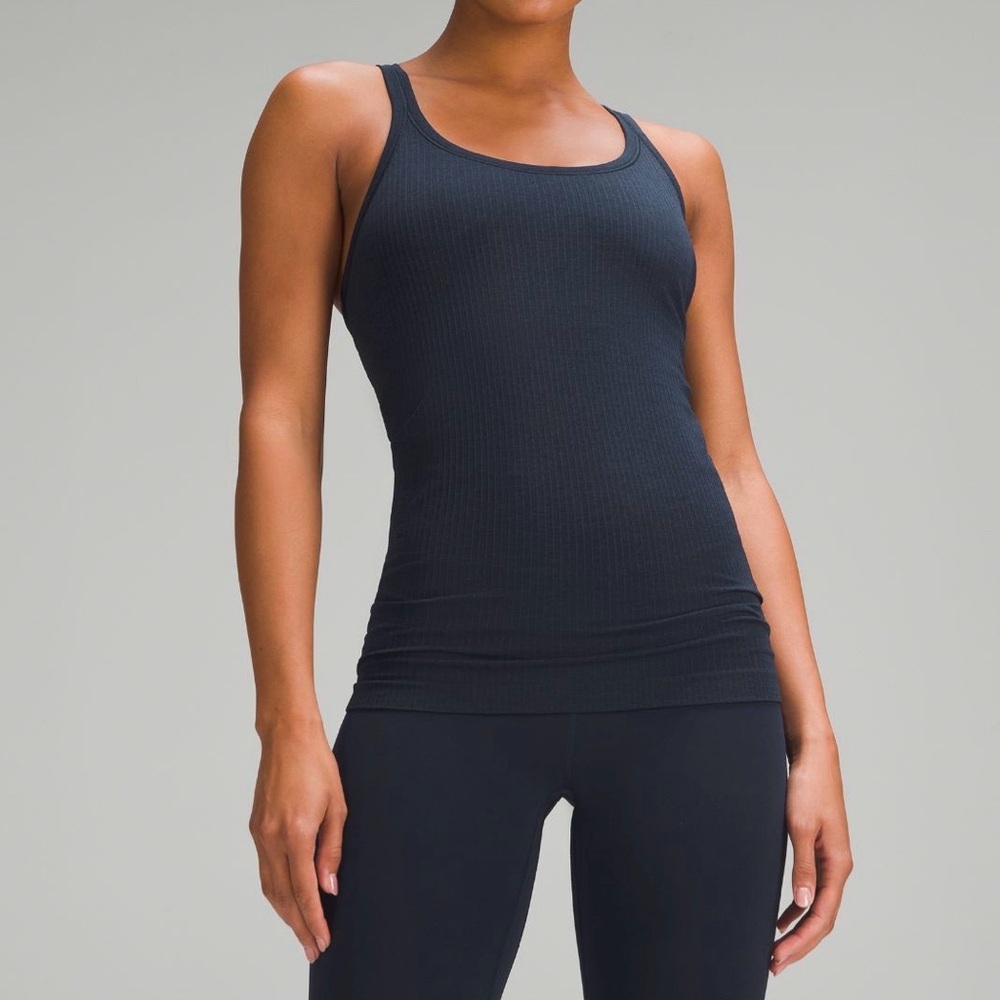NEW! Lululemon Ebb to Street tank top navy blue size 8